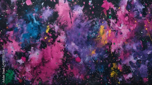 inspired paint splash explosion with chaotic energy