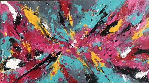 splash explosion forming a radiant arc in the center of the frame