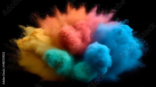 paint splash explosion expanding symmetrically from the center