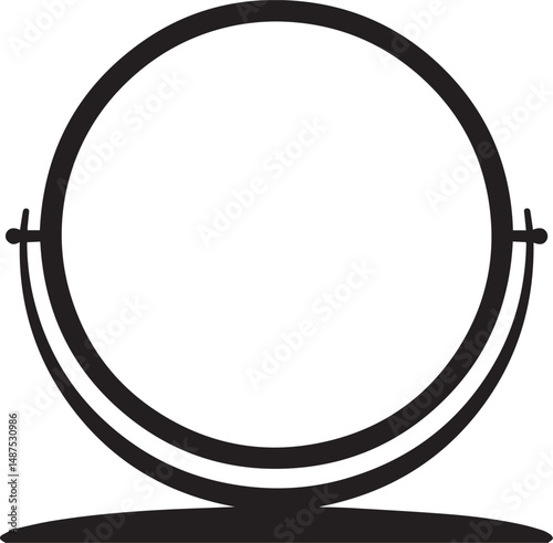 Vanity Mirror Silhouette Black vector illustration file