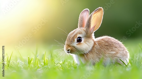 Rabbit in Green Grass