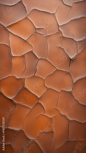 Cracked, brown surface; arid, dry texture.