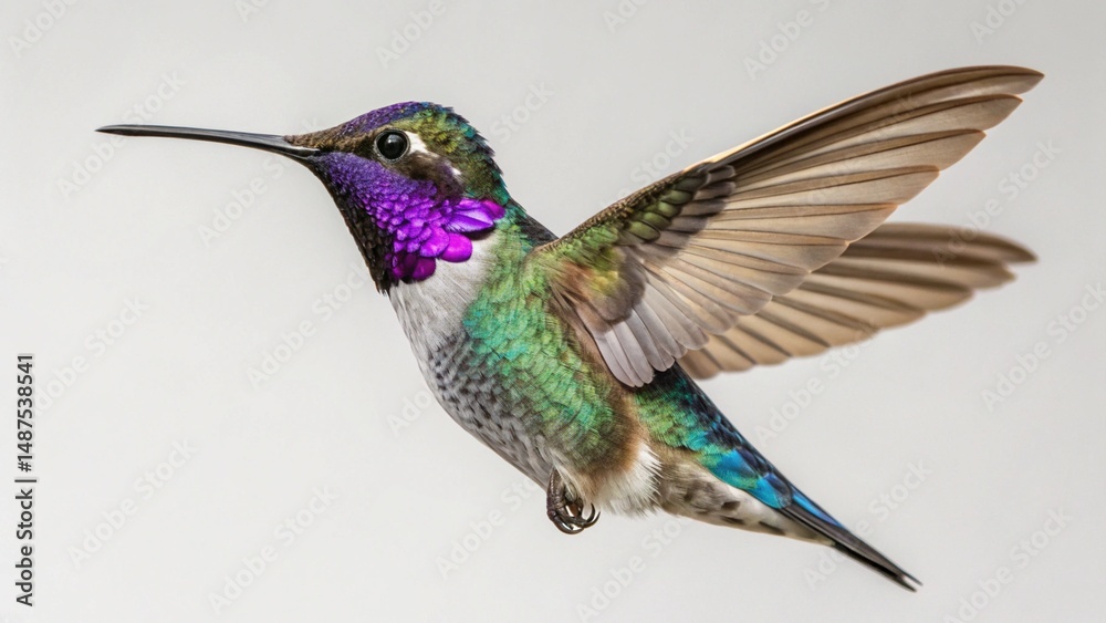 Fototapeta premium Costa’s Hummingbird on studio background 