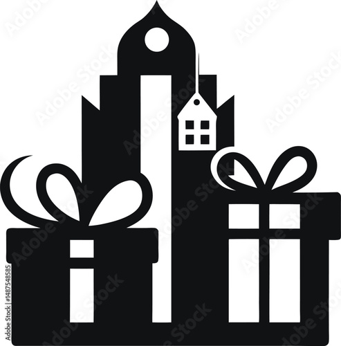 Zakat Charity Silhouette Vector Collection – Islamic Donation & Giving Icons, Crescent, Coins, Hands, Boxes & More in Clean Silhouette Style