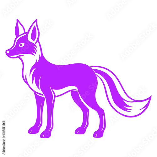 vector illustration of a fox
