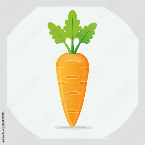 Perfect Vector Illustration of Carrot — Fresh Vegetable Icon for Food, Health, and Organic Design Themes
