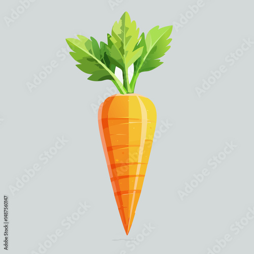 Perfect Vector Illustration of Carrot — Fresh Vegetable Icon for Food, Health, and Organic Design Themes