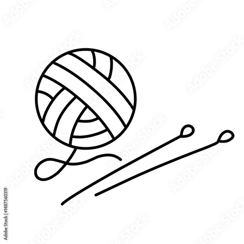 wool yarn icon vector