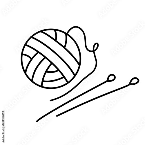 wool yarn icon vector