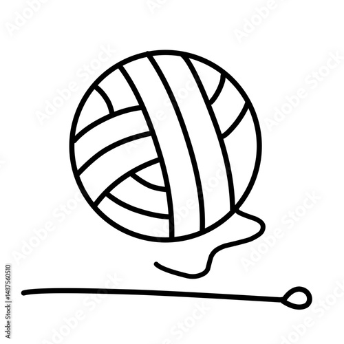 wool yarn icon vector