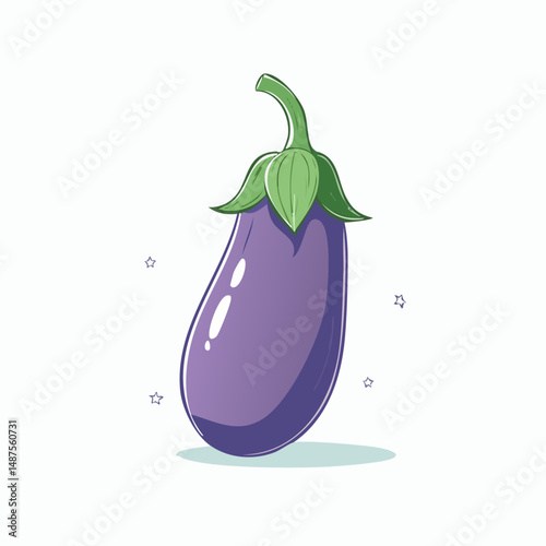 Perfect Hand Drawn Eggplant Illustration — Vintage Style Vegetable Sketch for Culinary and Design Use