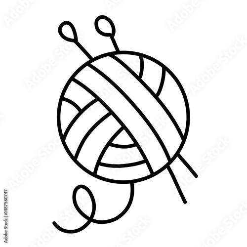 wool yarn icon vector