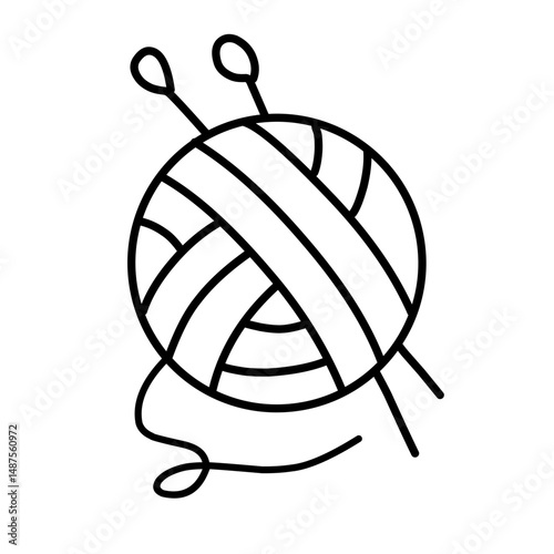 wool yarn icon vector