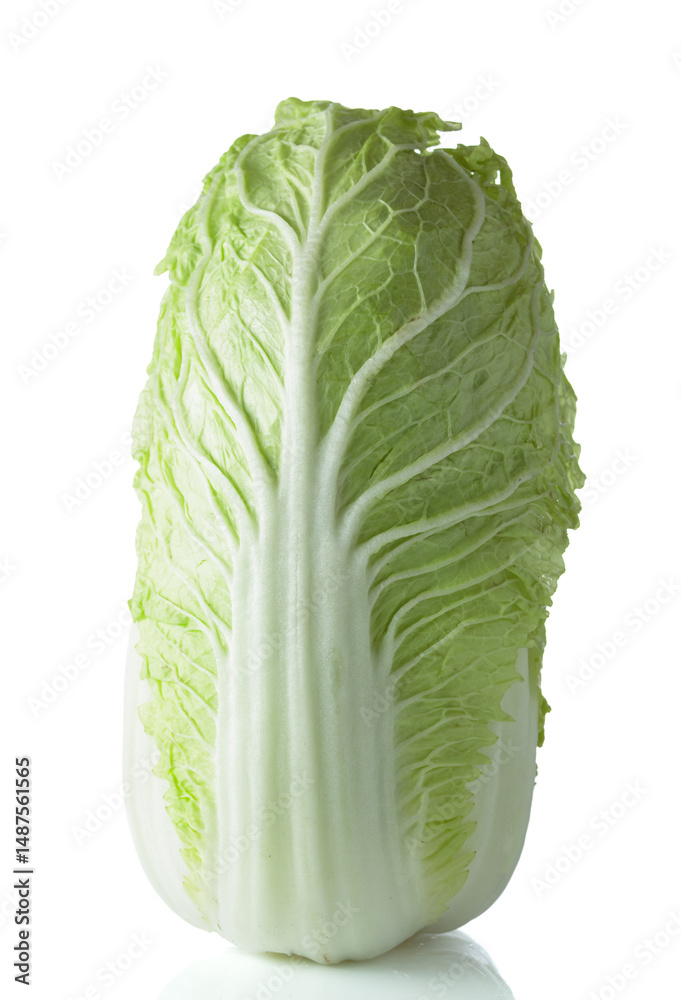 Fototapeta premium Fresh Chinese cabbage isolated on white.