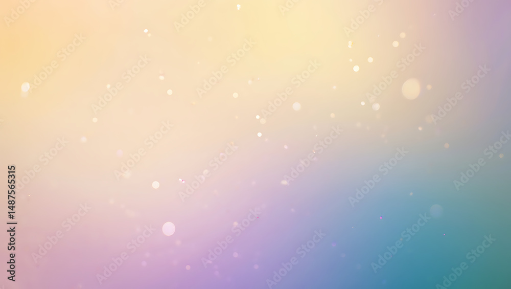 Fototapeta premium Abstract Pastel Background Soft Hues and Glowing Particles