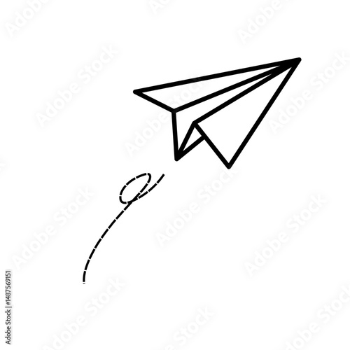 paper plane flying