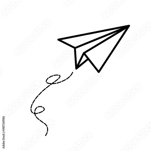 paper plane flying