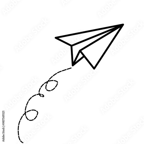 paper plane flying