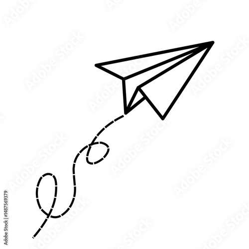 paper plane flying