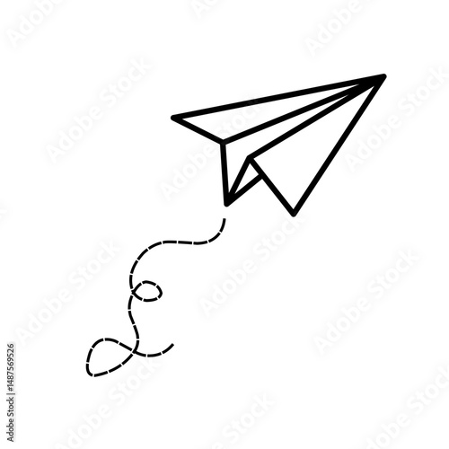 paper plane flying