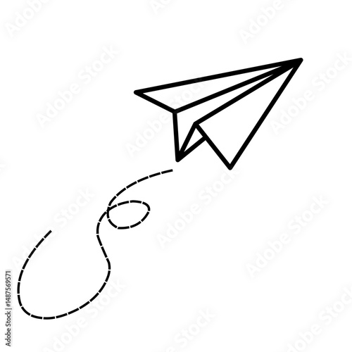 paper plane flying