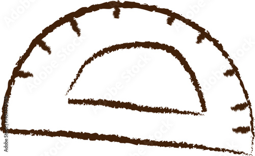 Sketchy Protractor Drawing