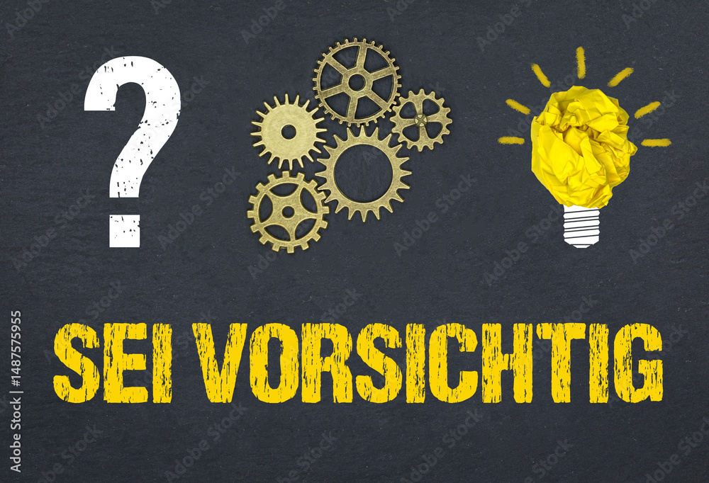 Obraz premium sei vorsichtig