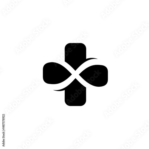 Medical Infinite: A symbol of perpetual care and healing with a  plus sign merging with an infinity symbol.  This icon represents unwavering medical assistance and a continuous commitment to wellness.