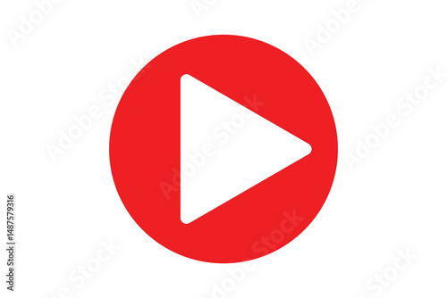 play button icon isolated on white background.