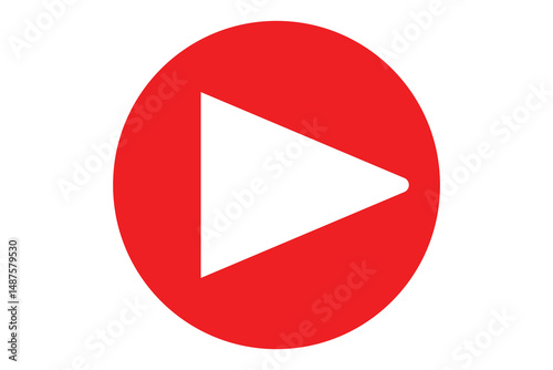 play button icon isolated on white background.