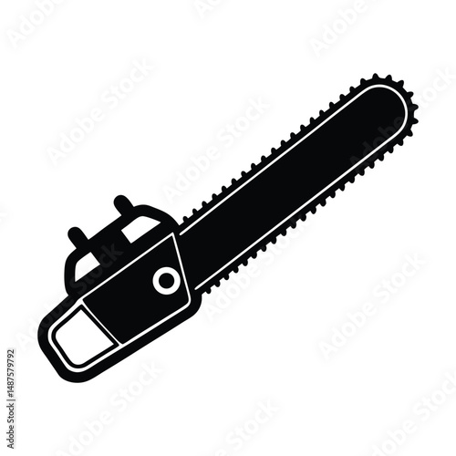 chainsaw isolated on white