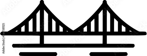 Geometric bridge spans abstract river