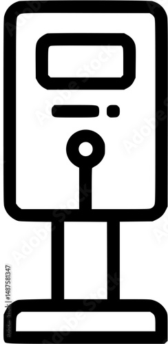 Pay station icon with buttondisplay
