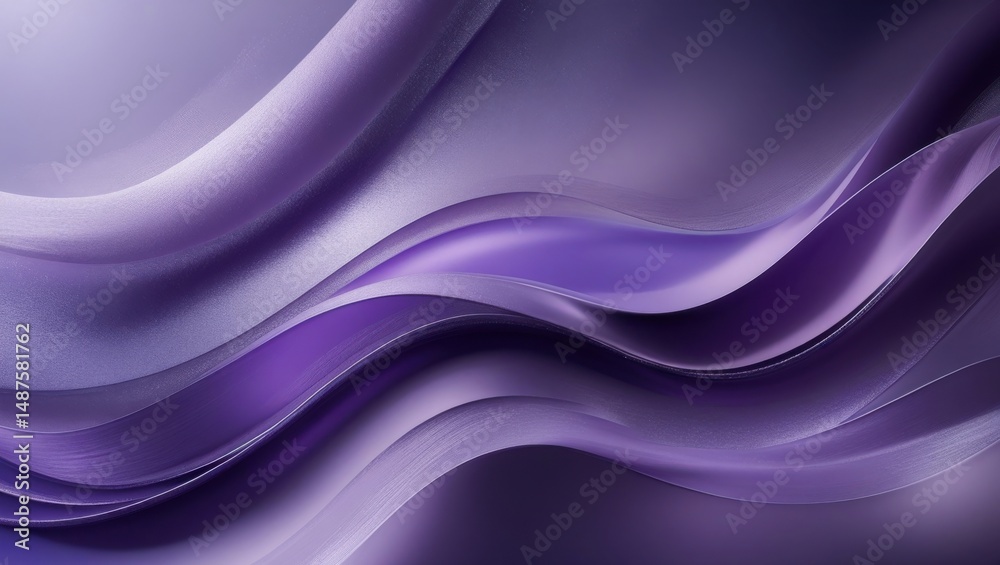 Fototapeta premium Abstract purple waves background with smooth texture and gradient