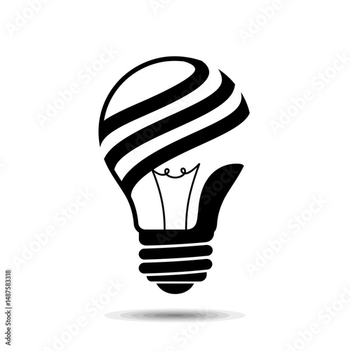 Illuminating Innovation: A creative representation of a light bulb, embodying innovation and imagination, casting a subtle shadow.