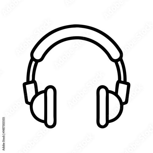 headphones on white background
