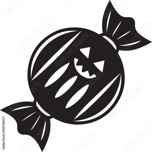 halloween candy silhouette vector, halloween candy clipart,candy vector illustration