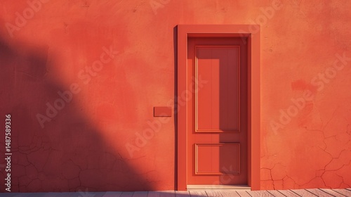 red door in the wall
