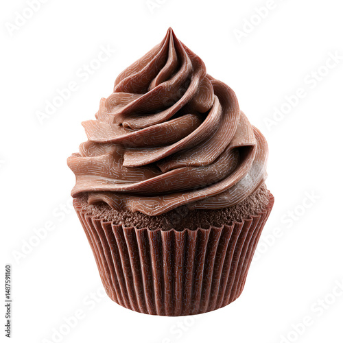 Delicious Chocolate Cupcake Swirl Frosting Sweet Treat Dessert Bakery