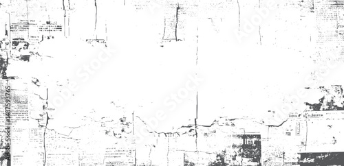 Old newspaper texture with sketch grain overlay. Distressed dust particles for vintage layout backgrounds. Suitable for print materials and digital design effects.