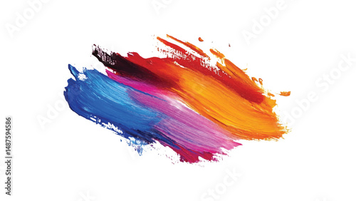 Black brush texture on plain background. Ink splatter design ideal for creative artwork and abstract composition. Suitable for print web and graphic resources.