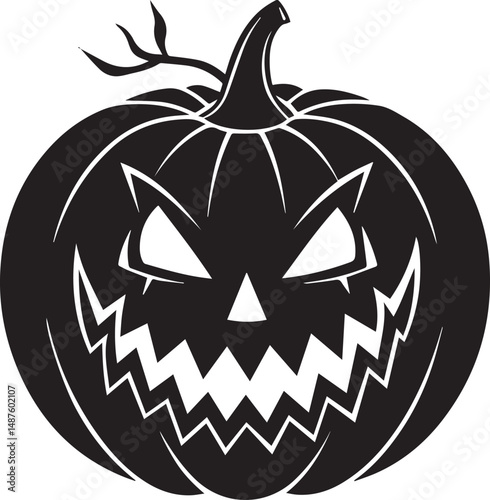 halloween pumpkin silhouette vector icon, halloween pumpkin clipart, pumpkin illustration