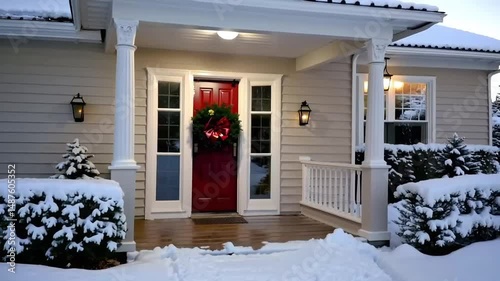 Holiday Home: Red Door Decorated for Christmas