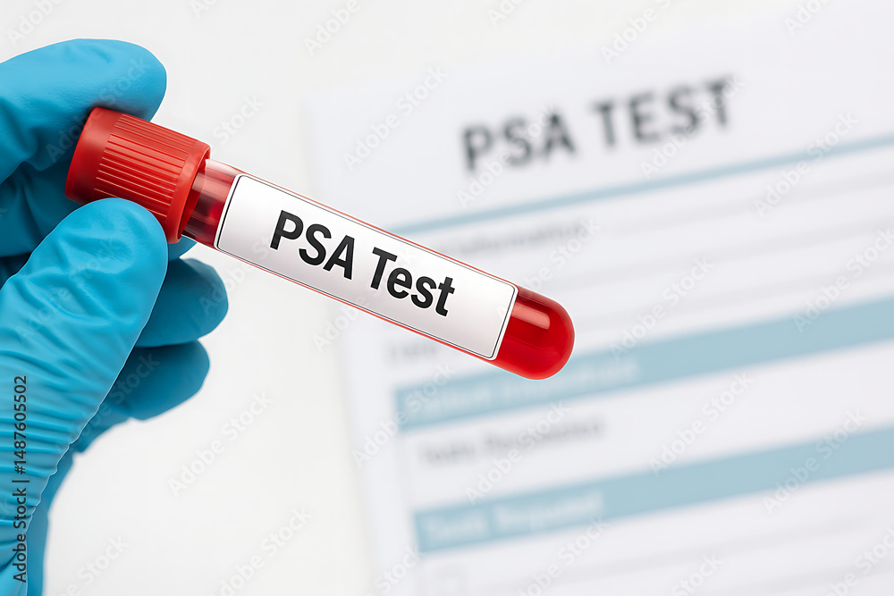 Obraz premium PSA test blood sample 