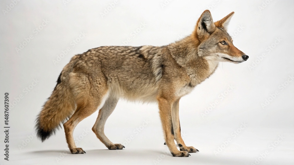Fototapeta premium Coyote on studio background