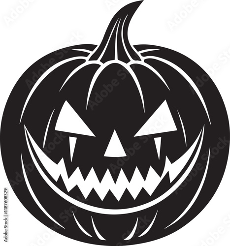 halloween pumpkin silhouette vector icon, halloween pumpkin clipart, pumpkin illustration