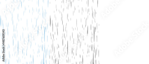 Abstract black, blue and white vertical streaks resembling falling rain. Transparent PNG for digital art, web design, and creative projects. Adds dynamic. Rain showers PNG. Vector.