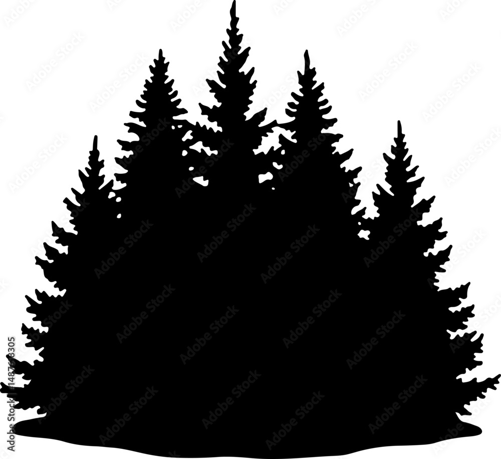 Obraz premium Jagged Mountain Range Silhouette