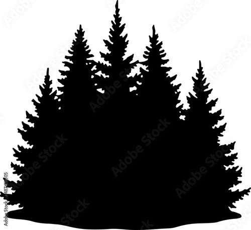 Jagged Mountain Range Silhouette