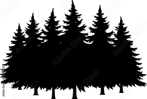 Jagged Mountain Range Silhouette